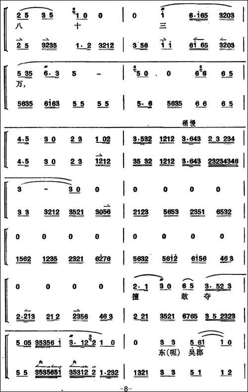 卧龙吊孝--第三场-京剧唱谱
