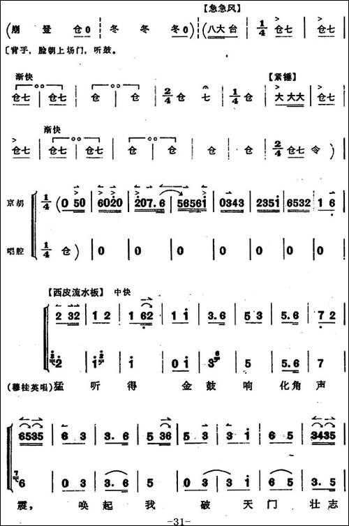 穆桂英挂帅--第五场-接印-京剧唱谱