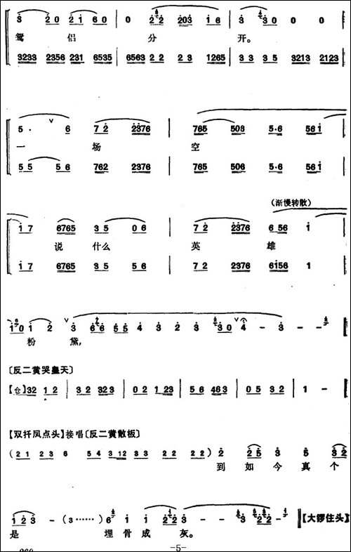 程砚秋唱腔集：《沈云英》-京剧唱谱