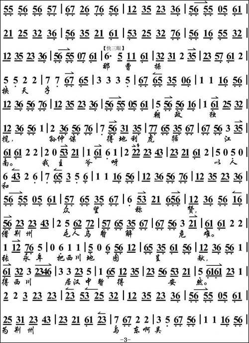 叹先皇开基业披肝沥胆-《战北原》选段、琴谱-京剧唱谱