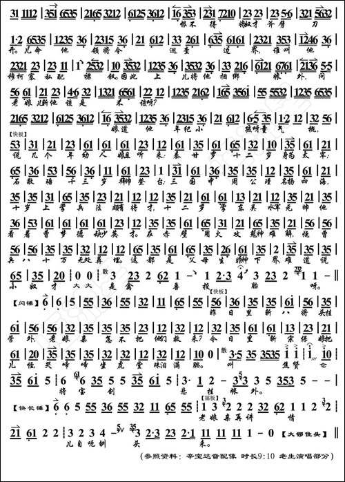 忽听得老娘亲来到帐外-《辕门斩子》选段、琴谱、恒流星制谱版-京剧唱谱