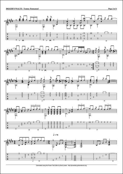 tommy-emmanuel：diggers-waltz-指弹吉他-吉他谱