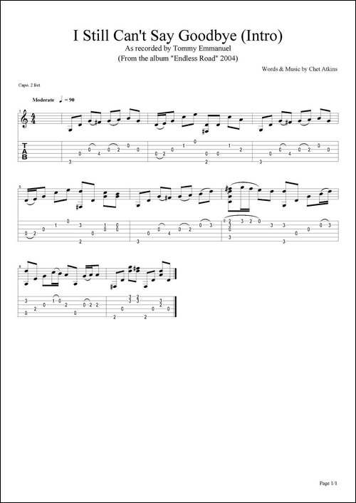 tommy-emmanuel：i-still-cant-say-goodbye-intro-指弹吉他-吉他谱