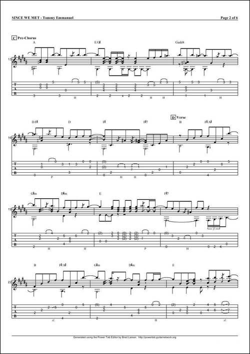 tommy-emmanuel：since-we-met-指弹吉它-吉他谱
