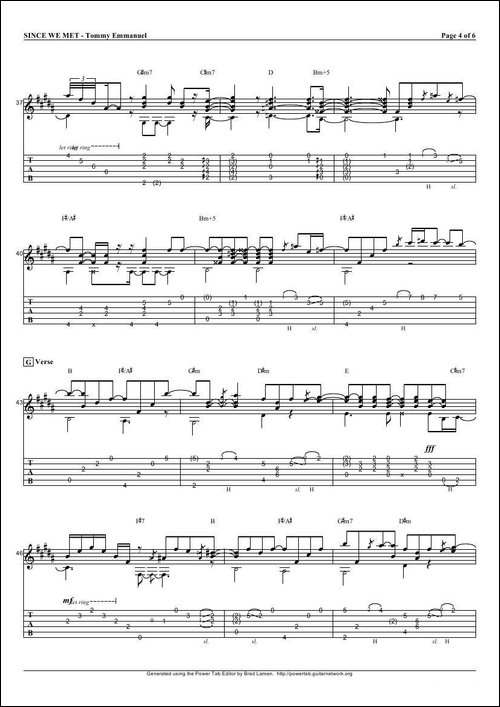 tommy-emmanuel：since-we-met-指弹吉它-吉他谱