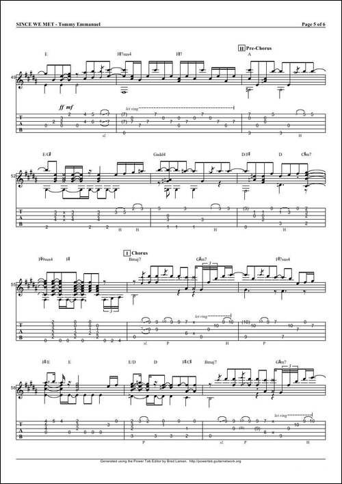tommy-emmanuel：since-we-met-指弹吉它-吉他谱
