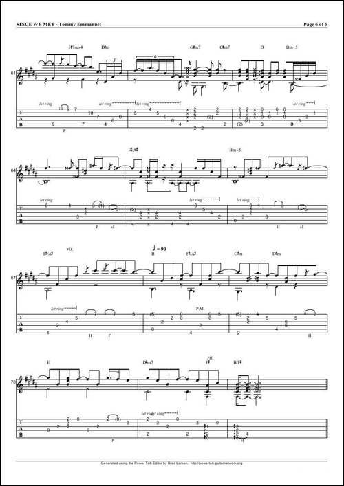 tommy-emmanuel：since-we-met-指弹吉它-吉他谱