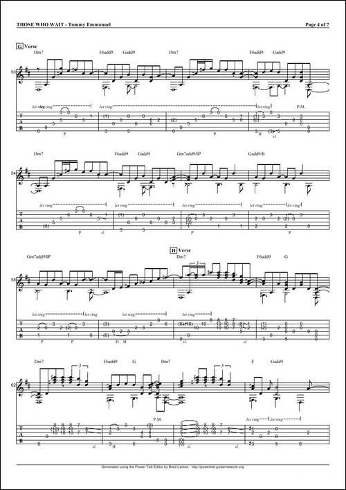 tommy-emmanuel：those-who-wait-指弹吉它-吉他谱