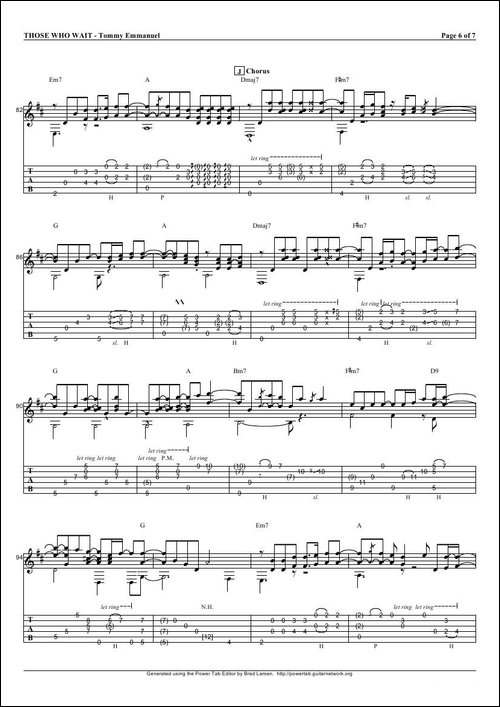 tommy-emmanuel：those-who-wait-指弹吉它-吉他谱