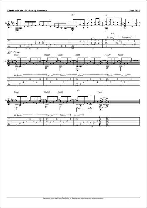 tommy-emmanuel：those-who-wait-指弹吉它-吉他谱