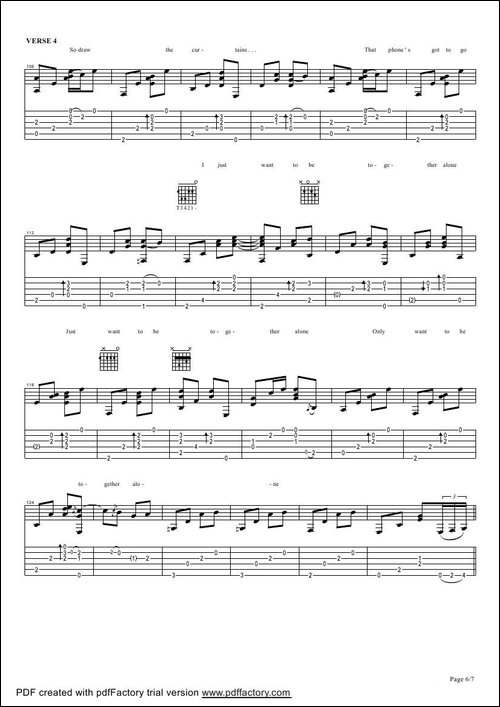 tommy-emmanuel：together-alone-指弹吉它-吉他谱