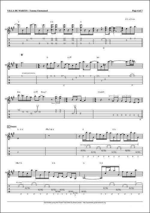 tommy-emmanuel：villa-de-martin-指弹吉它-吉他谱