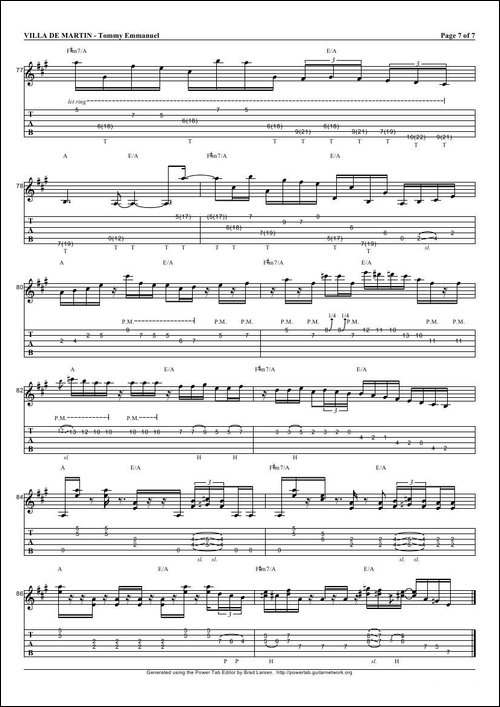 tommy-emmanuel：villa-de-martin-指弹吉它-吉他谱