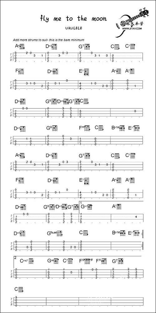 Fly-me-to-the-moon-尤克里里谱-吉他谱