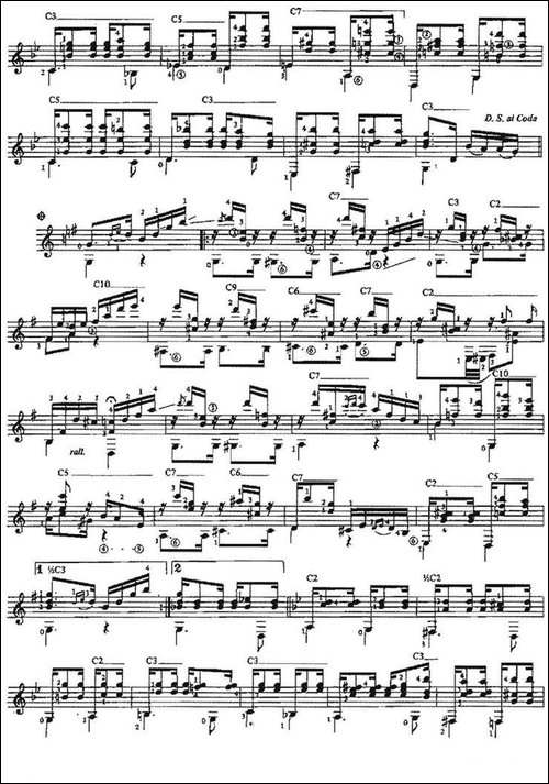 Choro-da-Saudade-古典吉他-吉他谱