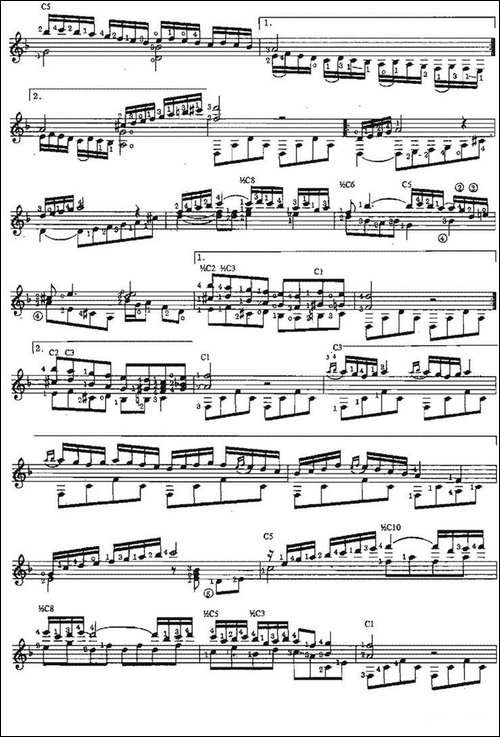 Serenata-Morisca-古典吉他-吉他谱