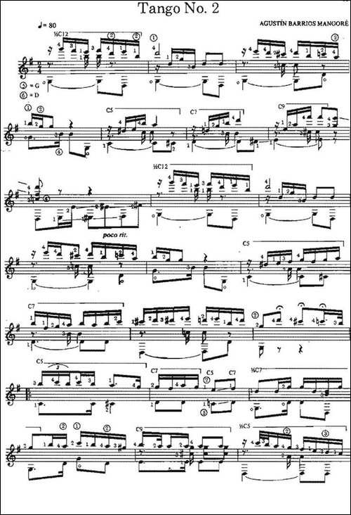 Tango-No.2-古典吉他-吉他谱