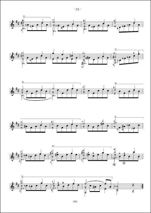 索尔·克斯特26首练习曲之6——10-吉他谱