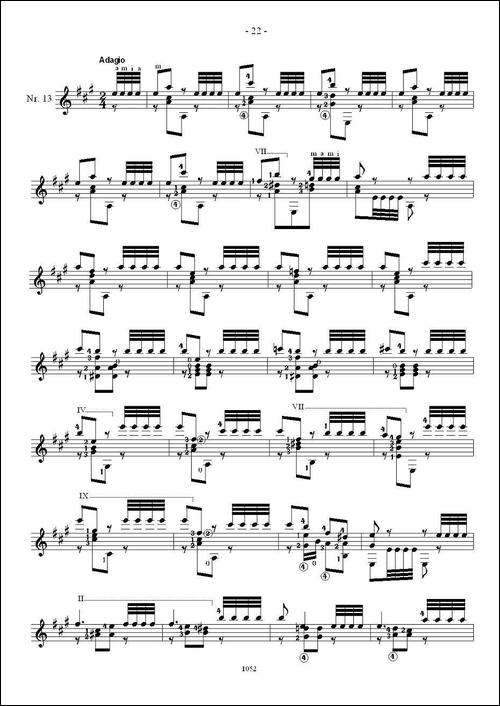 索尔·克斯特26首练习曲之11——15-吉他谱