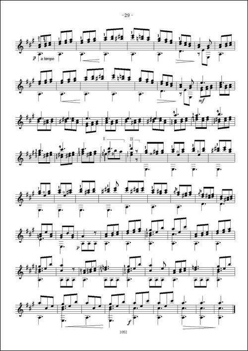 索尔·克斯特26首练习曲之16——20-吉他谱