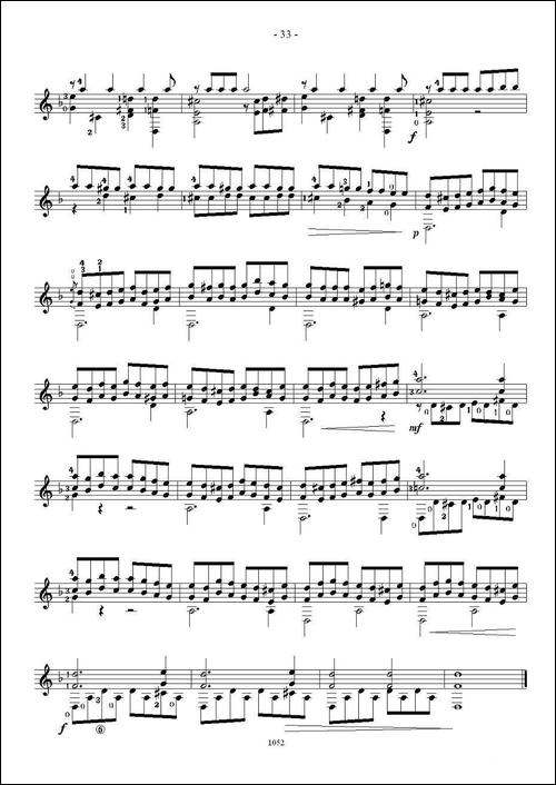 索尔·克斯特26首练习曲之16——20-吉他谱