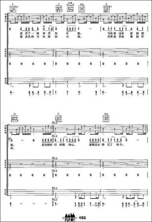 午夜怨曲-叶世荣词-黄家驹曲、吉他组合-吉他谱
