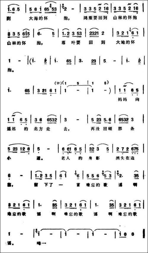 北方的妈妈-电视艺术片《南方的红土地》选曲-民歌