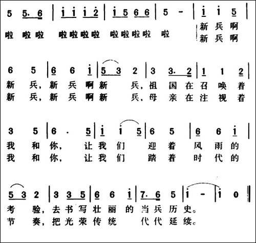 军歌金曲：新兵之歌