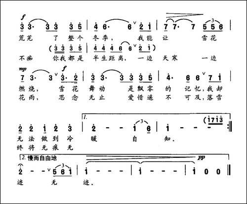 我在雪花上为你写诗