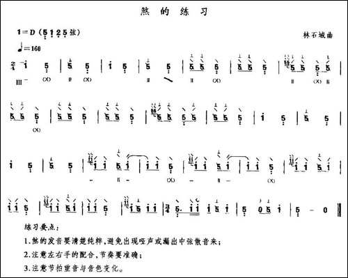 煞的练习-琵琶谱