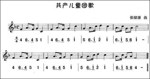 共产儿童团歌-八孔竖笛线简谱对照版-其他谱