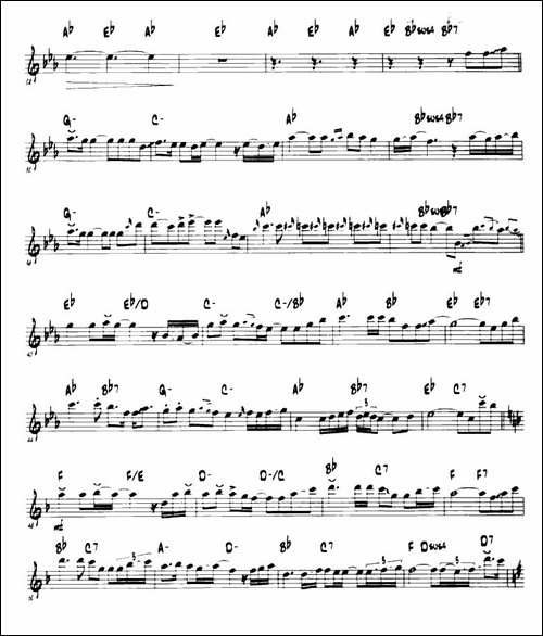 童话-第二中音萨克斯、爵士乐版-吉他谱