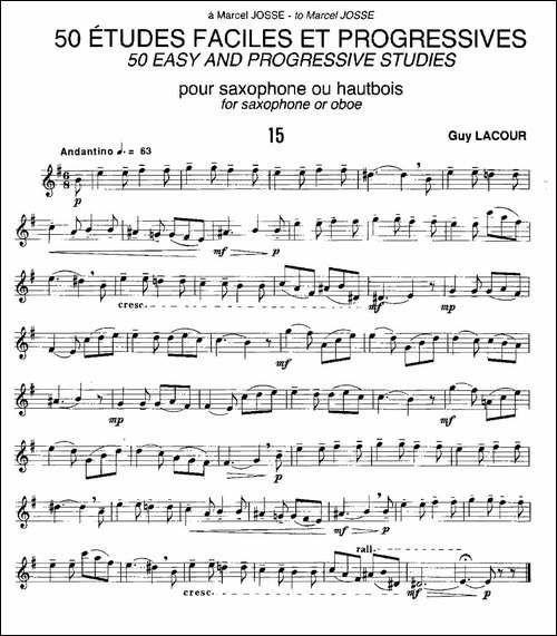 Guy-Lacour-50-首萨克斯练习曲之15-萨克斯谱