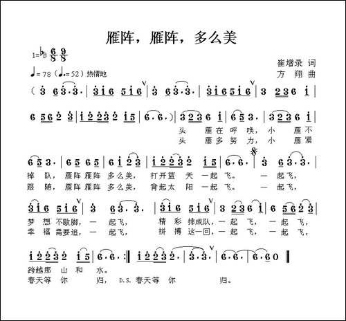 雁阵，雁阵，多么美