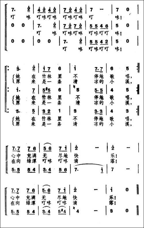 竹林里是谁在唱歌-合唱