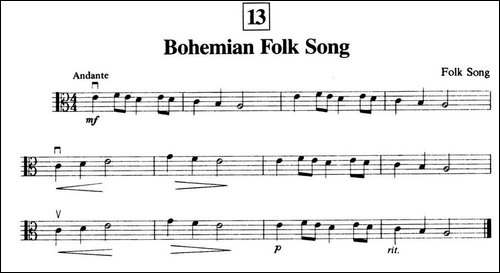 Bohemian-Folk-Song-中提琴-提琴谱