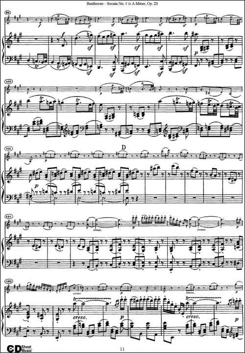 Violin-Sonata-No.4-in-A-Minor-Op.23-小提琴+钢琴伴奏-提琴谱