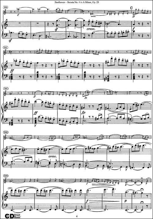 Violin-Sonata-No.4-in-A-Minor-Op.23-小提琴+钢琴伴奏-提琴谱