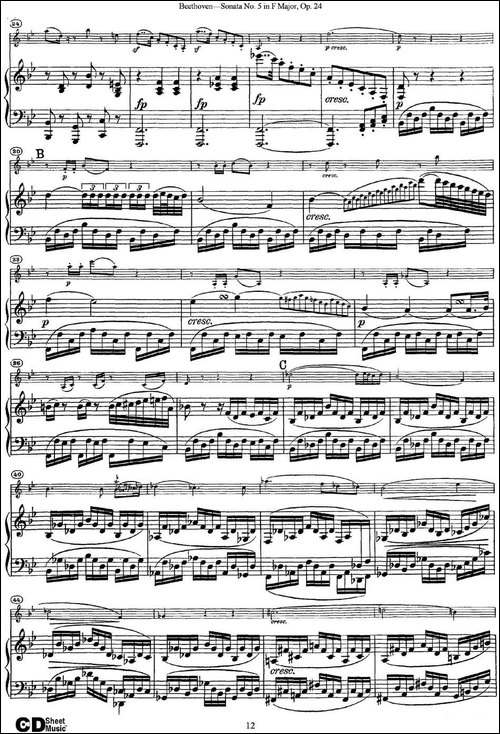 Violin-Sonata-No.5-in-F-Major-Op.24-小提琴+钢琴伴奏-提琴谱