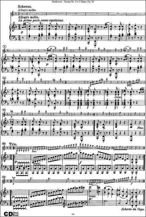 Violin-Sonata-No.5-in-F-Major-Op.24-小提琴+钢琴伴奏-提琴谱