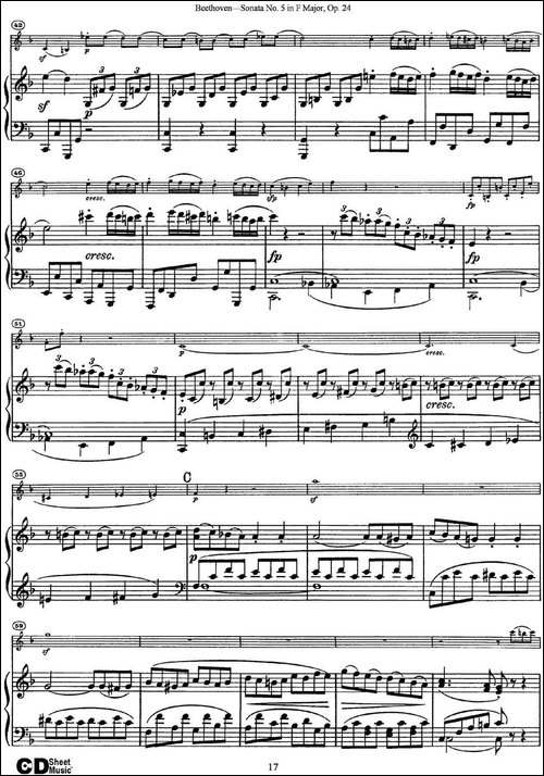 Violin-Sonata-No.5-in-F-Major-Op.24-小提琴+钢琴伴奏-提琴谱