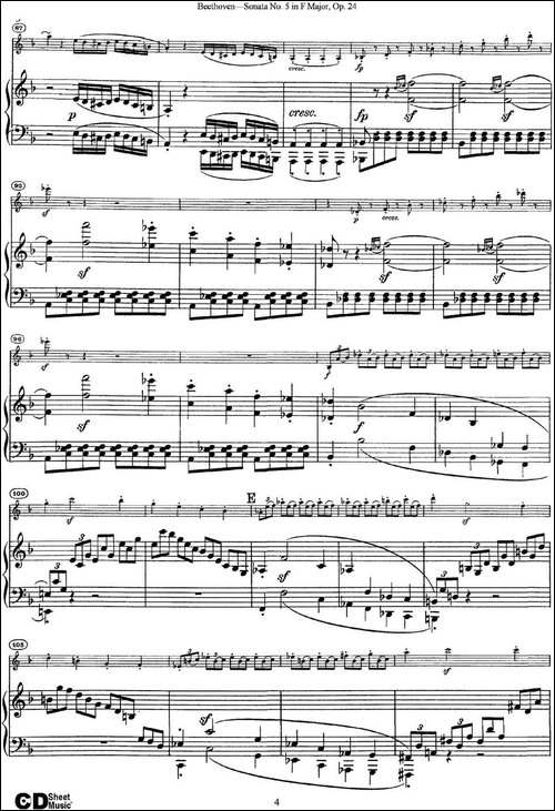 Violin-Sonata-No.5-in-F-Major-Op.24-小提琴+钢琴伴奏-提琴谱