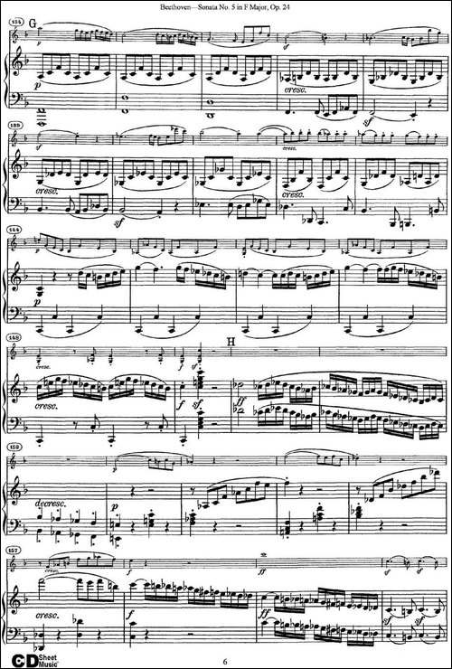 Violin-Sonata-No.5-in-F-Major-Op.24-小提琴+钢琴伴奏-提琴谱