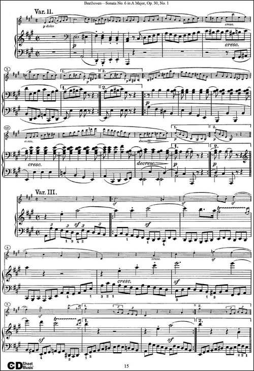 Violin-Sonata-No.6-in-A-Major-Op.30-No.1-小提琴+钢琴伴奏-提琴谱