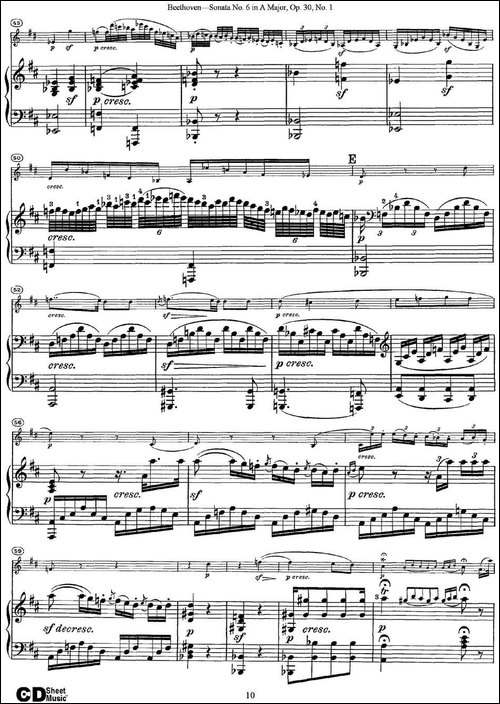 Violin-Sonata-No.6-in-A-Major-Op.30-No.1-小提琴+钢琴伴奏-提琴谱