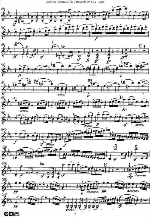 Violin-Sonata-No.7-in-C-Minor-Op.30-No.2-提琴谱