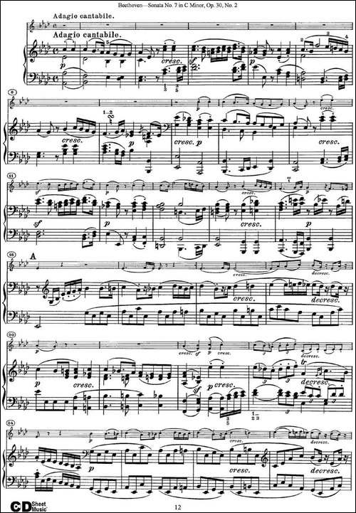 Violin-Sonata-No.7-in-C-Minor-Op.30-No.2-小提琴+钢琴伴奏-提琴谱