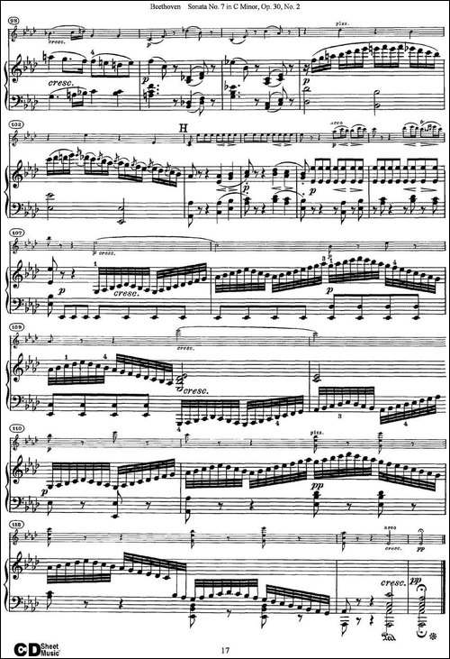 Violin-Sonata-No.7-in-C-Minor-Op.30-No.2-小提琴+钢琴伴奏-提琴谱