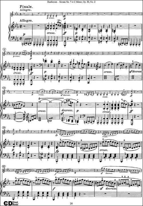 Violin-Sonata-No.7-in-C-Minor-Op.30-No.2-小提琴+钢琴伴奏-提琴谱
