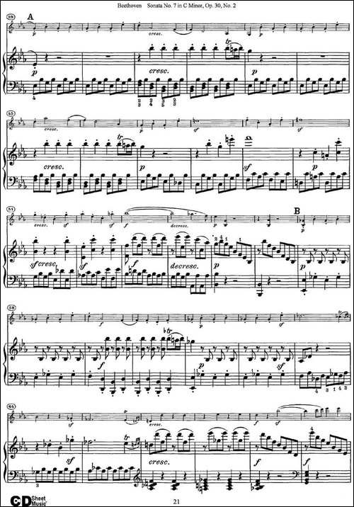 Violin-Sonata-No.7-in-C-Minor-Op.30-No.2-小提琴+钢琴伴奏-提琴谱